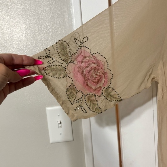 Avenue of omens 2 pc 100% silk top size 22-24 - Picture 4 of 11